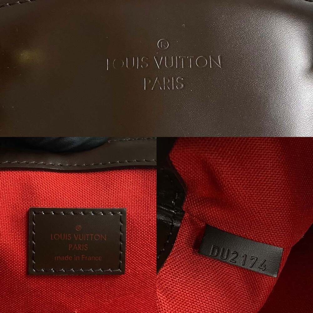 LOUIS VUITTON Authentic Brown Damier Leather Tote Bag - Picture 3 of 9